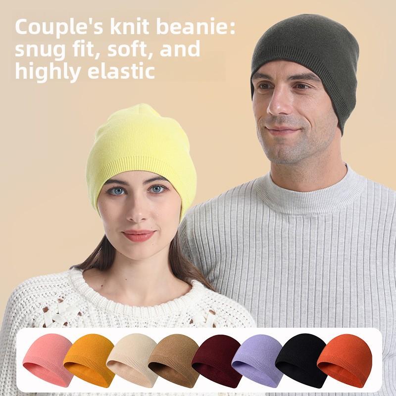 Winter Fashion Warm Hat for Women - Solid Colour Couple's Knitted Hat Outdoor Cycling Sports Hat Student Beanie Hat