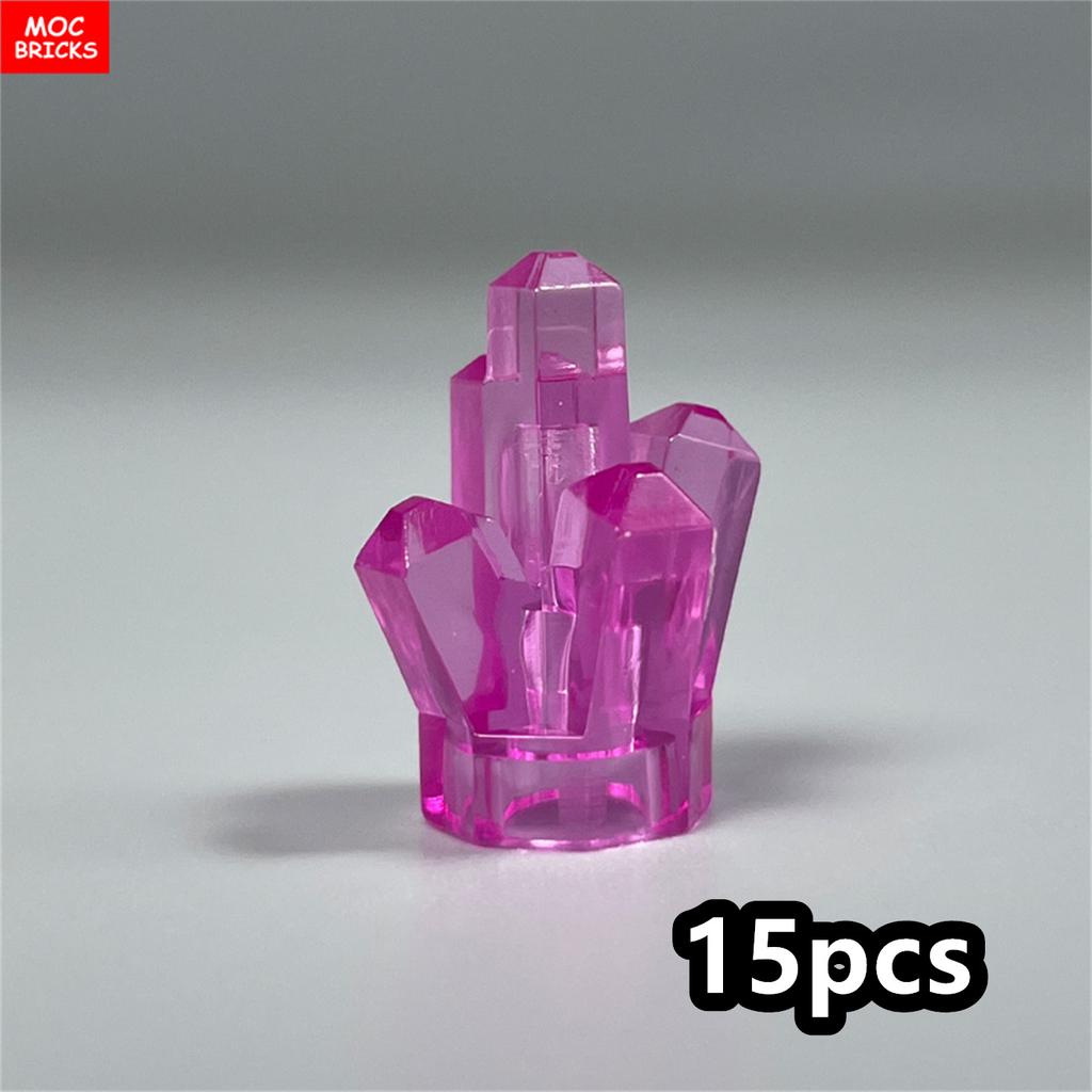 MOC Bricks Stone Gem Paint Ore Rock 1x1 Crystal 5 Point 29377 30385 28623 Educational Building Blocks