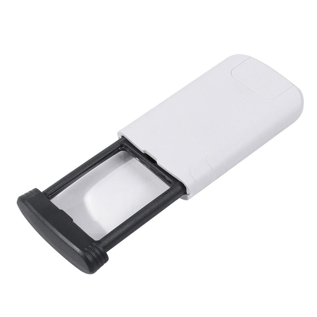 Folding Handheld Magnifying Glass with Illuminated LED Pocket Magnifier for Macular Degeneration & Small Print Reading