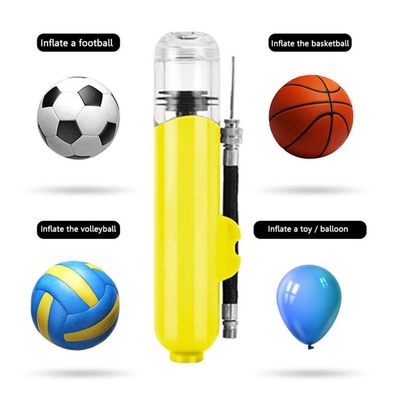 Manuelle Ballpumpe mit Luftnadel Luftdüse Tragbare Aufblaspumpe für Fußball Basketball Luftballons