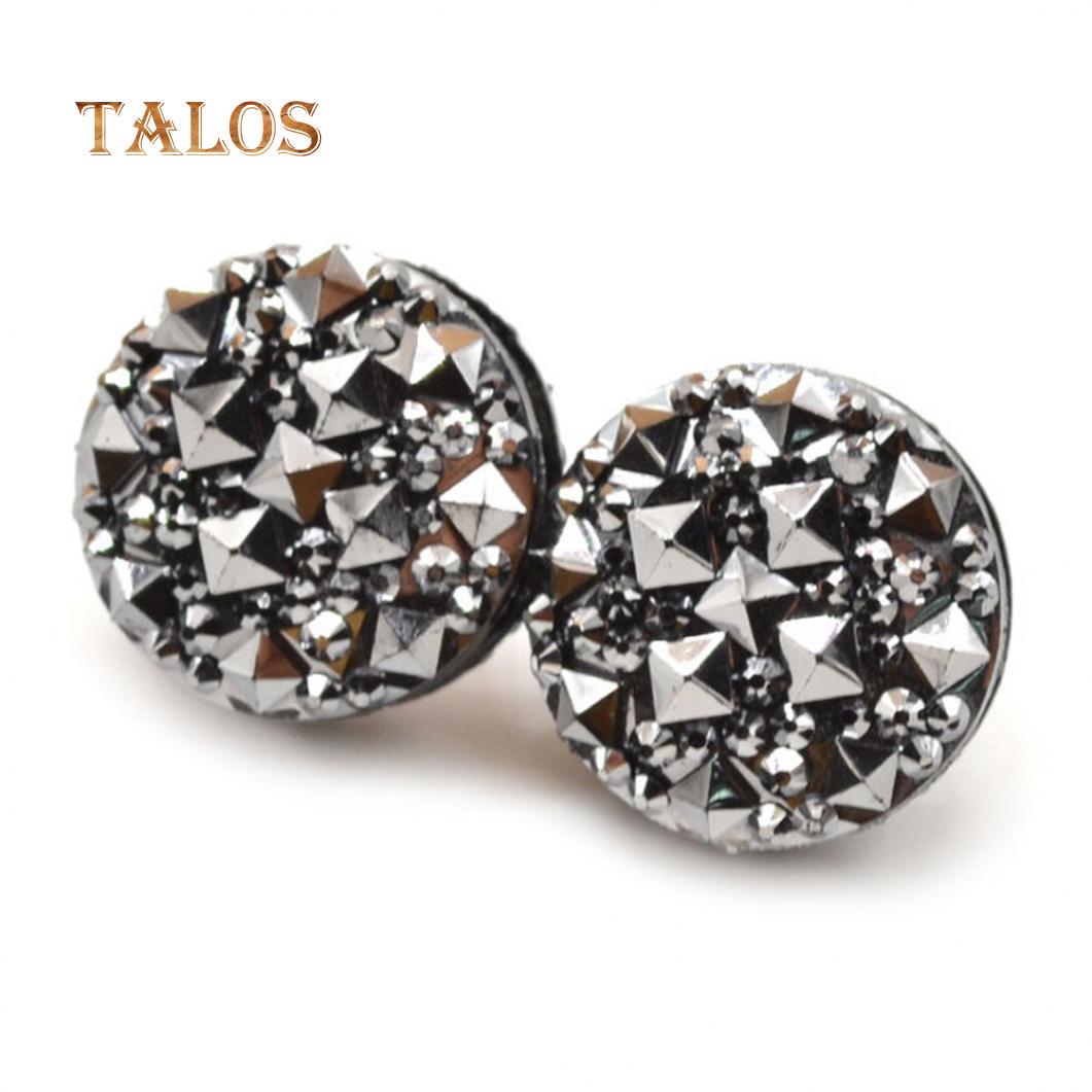 

Женская магнитная брошь украшенная кристаллами одна пара в комплекте чёрный