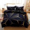 Gold Leuchtendes Polygonales Gitter Bettwäsche Set Bettbezug Einzelbett Doppelbett Kingsize-Bett Set Schlafzimmer Bettbezug Kissenbezug