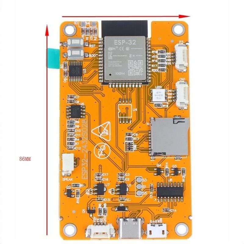 2.8'' 240X320 ESP32 Smart Display WiFi Bluetooth Dual Core Module for IoT Sensor Data Visualization Projects