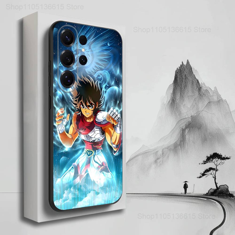 

Крутой чехол для телефона с аниме-персонажами S-Saint S-Seiya для Samsung S25, S24, S23, S22, S21, S20, S10, S9, Ultra, Plus, Lite, FE, Мягкий силиконовый черный чехол SamsungS23plus5G