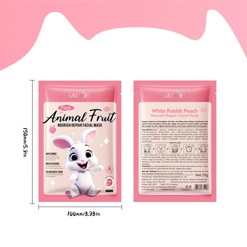 SADOER White Rabbit Persika Närande Ansiktsmask