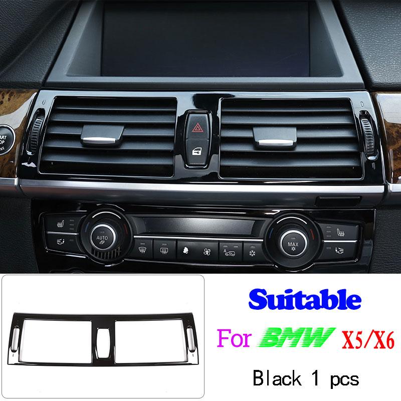 Glossy Black ABS Car Interior Steering Wheel Decoration Strip Frame Cover Trim Sticker For BMW X5 X6 E70 E71 2008-2013