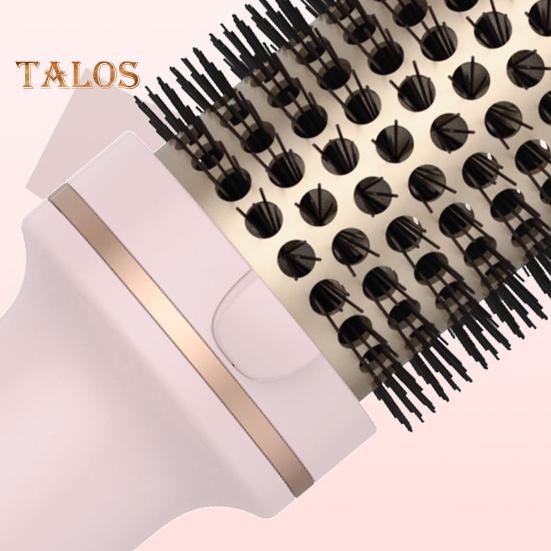 Wired Curling Brush LED Display Thermal Brush Fast Heating Negative Ion Round Brush Electric Hair Straightening Curling Wand Tools