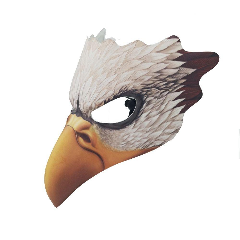 PU-Leder Tier-Cosplay-Maske mit elastischem Gürtel Leder Vogel Adler Maske Bühnenaufführungs-Requisiten