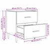 Nightstand Set of 2 Reclaimed Wood Look 40 x 35 x 47.5 cm Engineered Wood