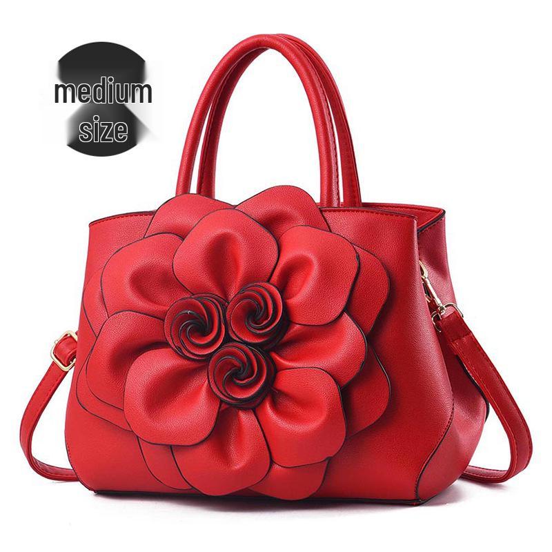 2025 Women's Rose Handbag: Elegant Large Capacity Crossbody & Shoulder Bag