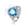 SACE GEMS Classic Copper Alloy The Butterfly Blue Zircon Ring Ladies Jewelry Wedding Promise Party Gift