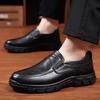 Leather shoes men's 2025 new middle-aged men's business casual leather shoes men's soft-soled dad shoes