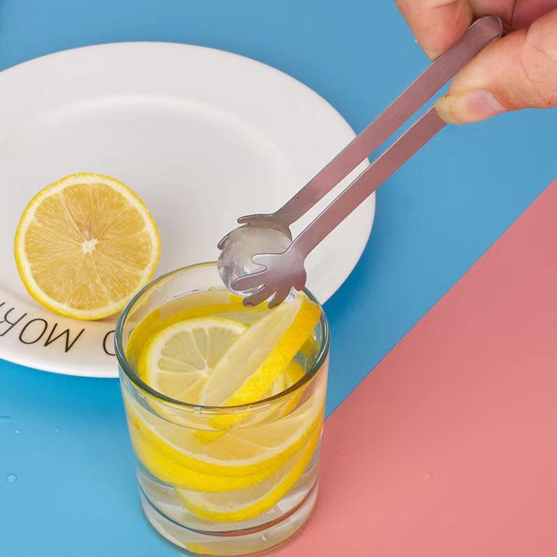 Stainless Steel Mini Food Clips For Sugar Cubes Ice Cube Tweezers Cute Baking Pastry Cake Decoration Candy Dessert Clips