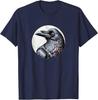 Common Raven T-Shirt Retro Bird Tee Design 10 Colors by Bird.Fan