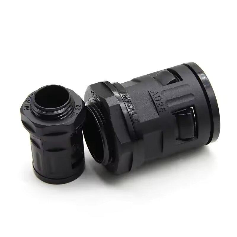 Bellows Straight Connector AD21.2 PG16 Nylon Corrugated Pipe Waterproof Joint Cable Gland Plastic Joint AD54.5