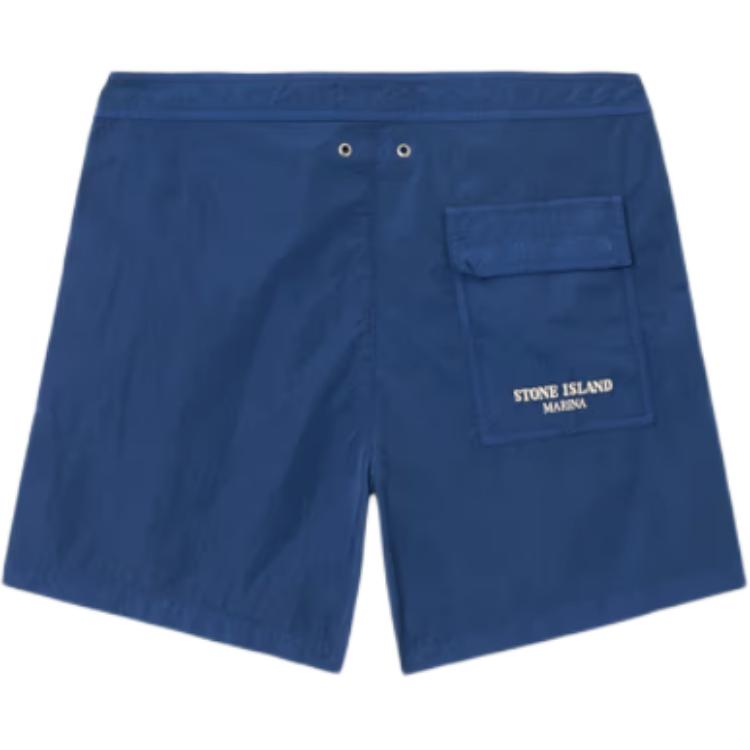 Stone Island Ss25 Marina Series Solid Color Comfortable Fit Side Slit Swim Shorts Men swim shorts Ocean-Blue K1S15B100012S00X3-V0028