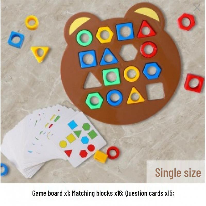 Montessori Color & Shape Recognition Blocks - Cognitive Development & Parent-Child Interaction Game