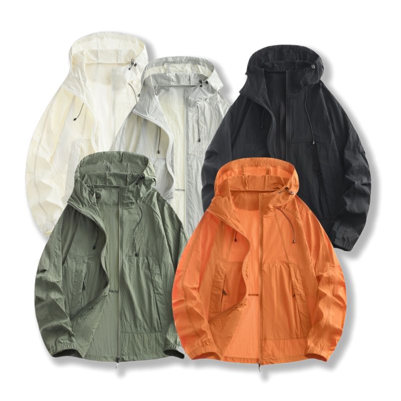 Upf100 Ice Silk Sun Protection Clothing for Men and Women, Outdoor Anti-Uv Summer Lightweight Sun Protection Clothing Hooded Jacket
