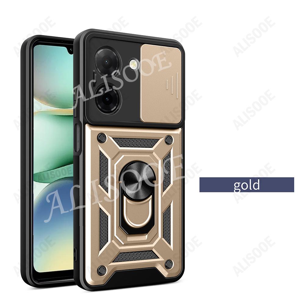 

Armor Funda for Xiaomi Redmi A5 4G (171mm) Global Version Case Slide Camera Ring Stand Cover for Redmi A5 4G Shockproof Capa Redmi A5 4G (171mm) золотой