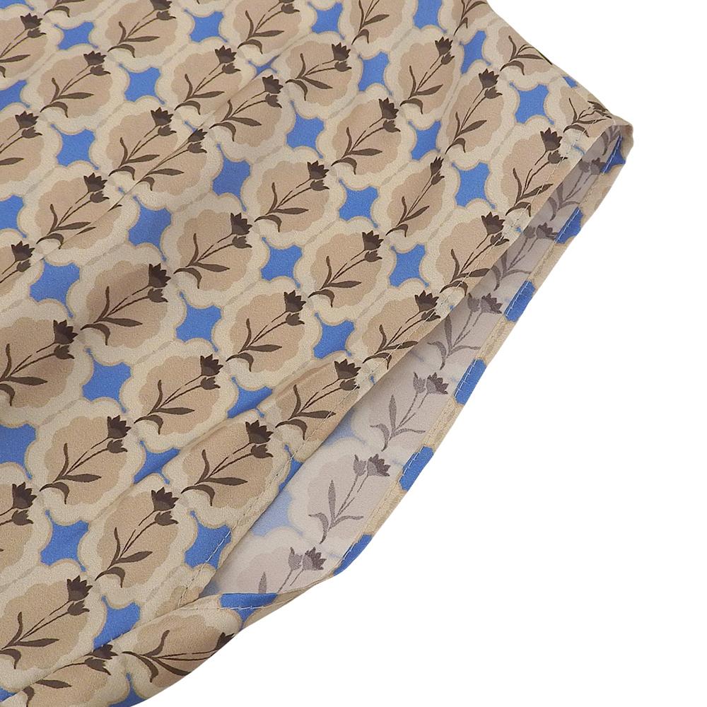 BALLSEY Excellent Condition Colchicum Print Casual Dress, Women's, Beige, Blue, Size 36 Dress 36 Beige / blueUsed