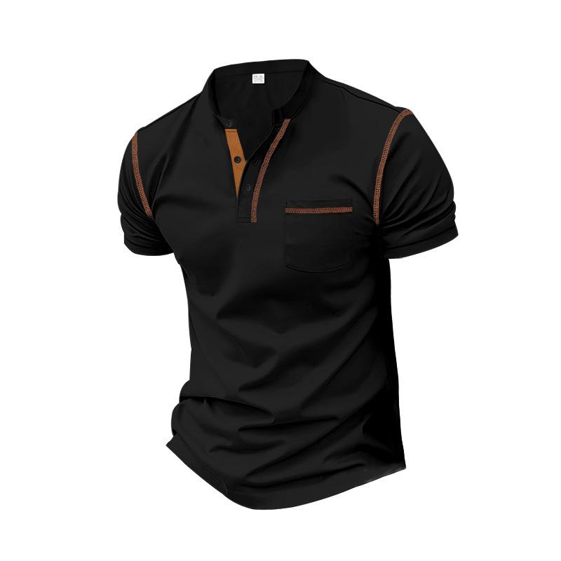 2024 Men's Quick-Dry Solid Color Polo Shirt: Summer Fashion with Turn-Down Collar