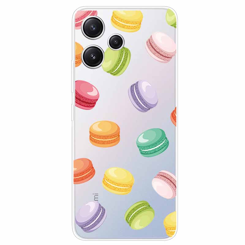For Xiaomi Redmi 12 Case Flowers Clear TPU Silicon Funda Capa On for Redmi 12 4G / Redmi12 5G Soft Covers Transparent Coque Bags