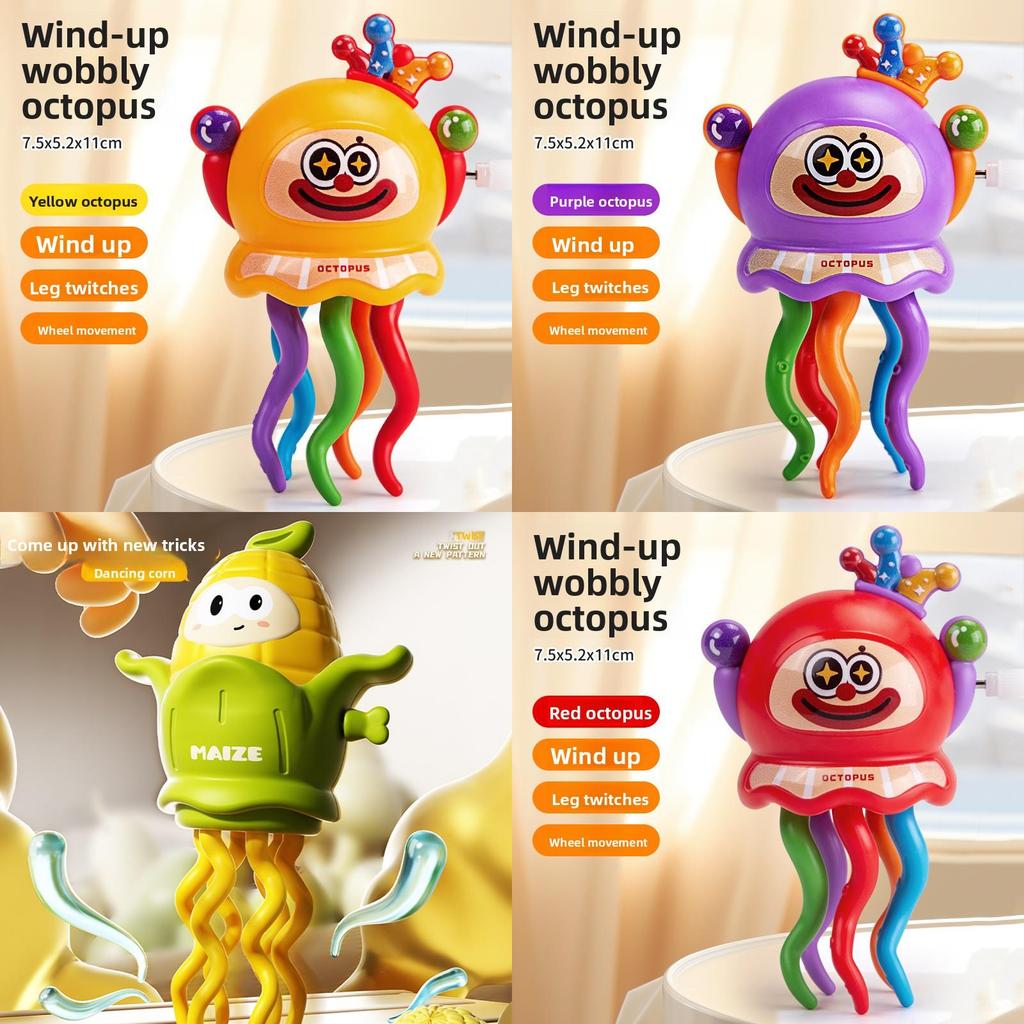 Fun Linked Chain Clown Octopus Handheld Toy Sensory Play Interaction Parent