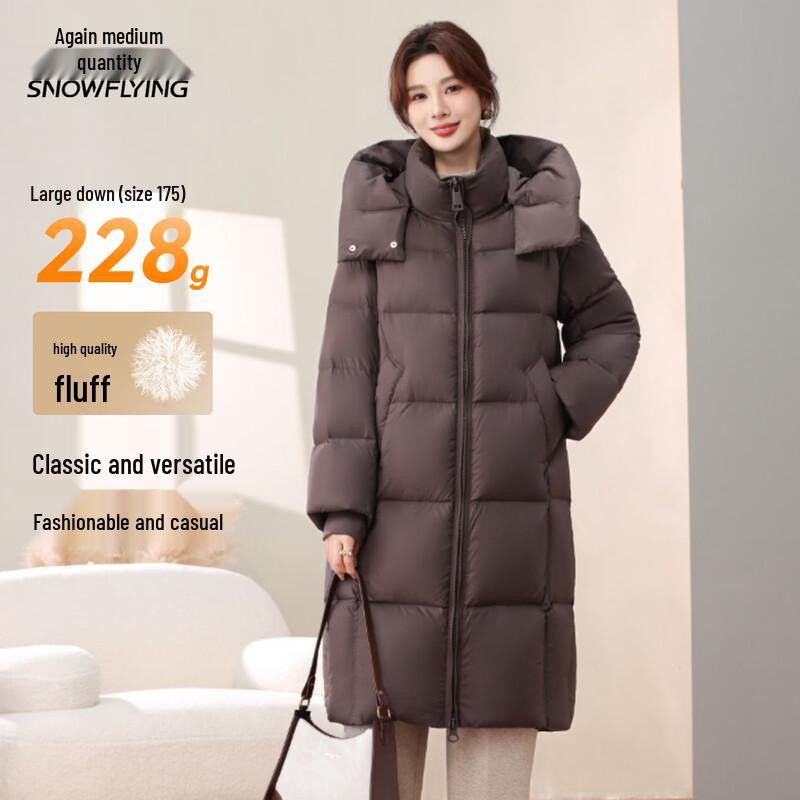 Xuezongfei Women's Hooded Long Winter Down Jacket