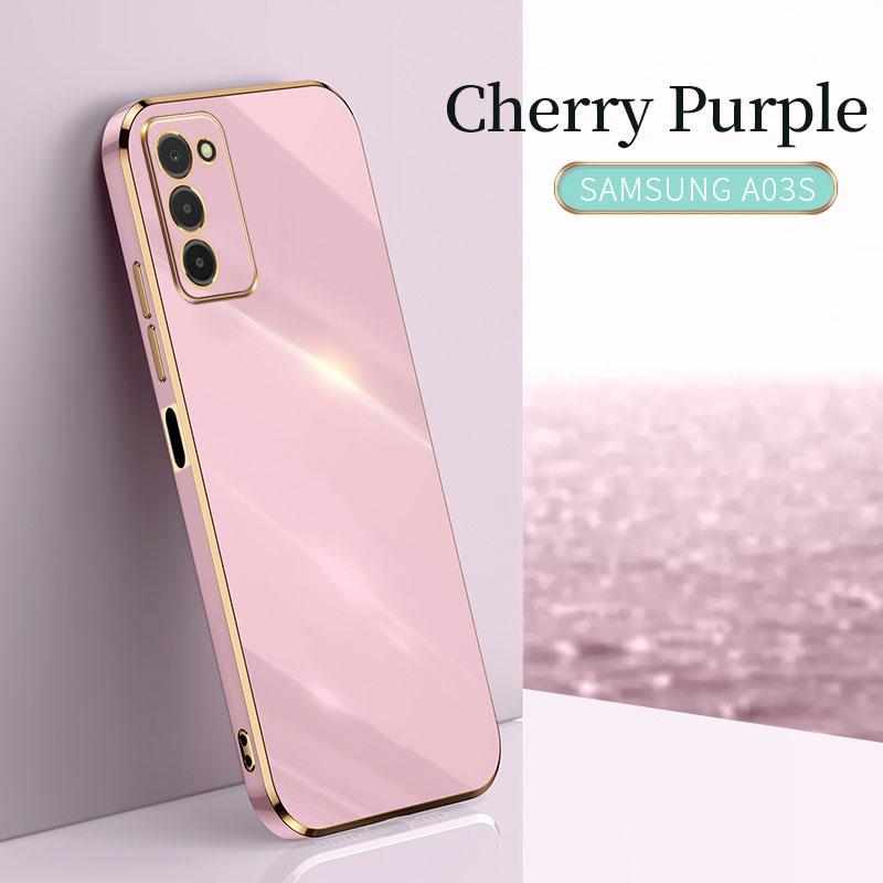 For Samsung Galaxy A03S Case Protective Electroplating Shockproof Galaxy A03 A23 A50 A50S A30S Case Cover Silicone TPU Soft