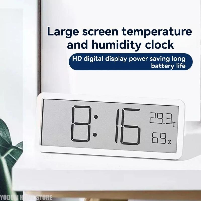 LCD Displej Digitální Nástěnné Hodiny Čas Teplota Vlhkost Zobrazení Času Elektronické Hodiny Stolní Digitální Hodiny Napájené Baterií