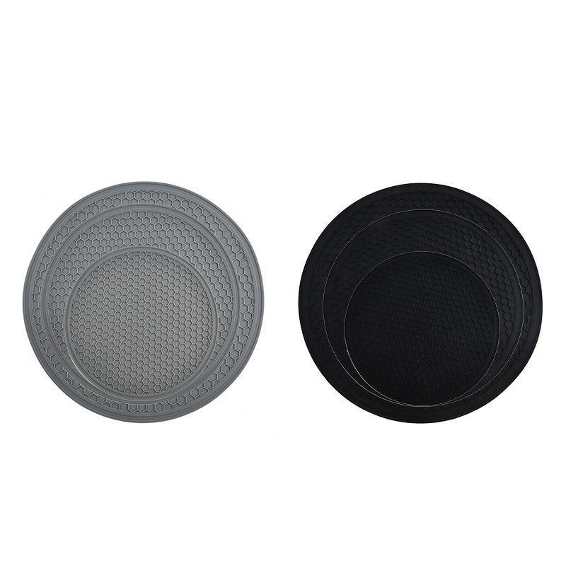Tappetino da Tavola e Microonde in Silicone a Nido d'Ape - Rotondo, Multifunzionale, Isolante, Anti-scottatura, Ideale per Ciotole, Piatti e Casseruole.