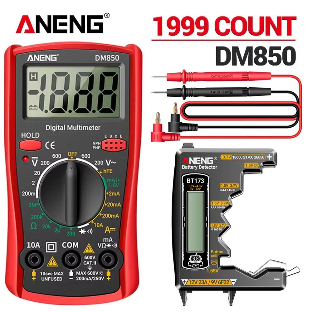 ANENG DM850 Digital Multimeter+BT173 High-Precision Voltage And Current Measurement Battery Tester Electrician Maintenance Kit