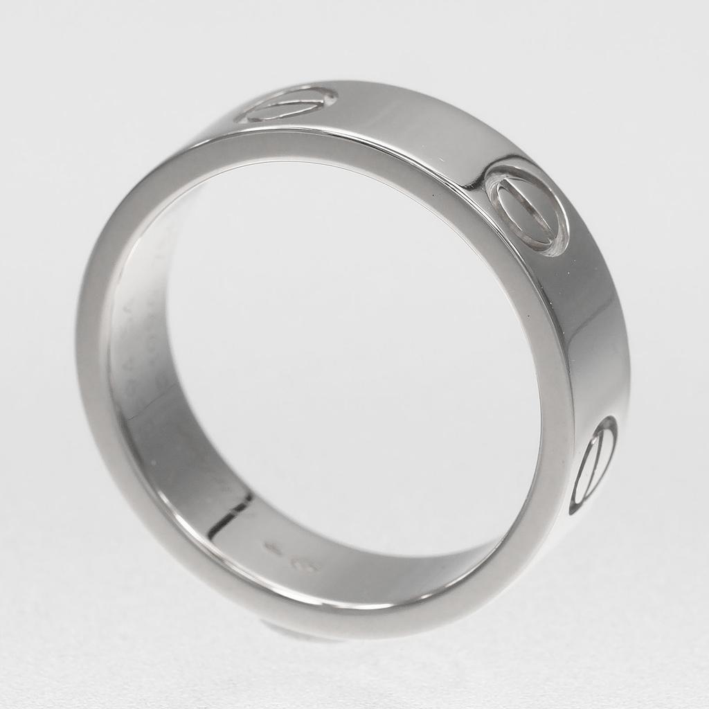 CARTIER Love Classic Model Ring K18 white gold #6.6(US Size) 7.35g Women Used