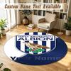 Round Rug Custom NameWest Bromwich Albion FC Pattern Non Slip Carpet Home Floor Decor