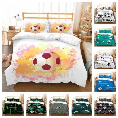 Accueil literie décor lit housse de couette 3D Football Festival cadeau literie housses de couette ensemble confortable microfibre lavable