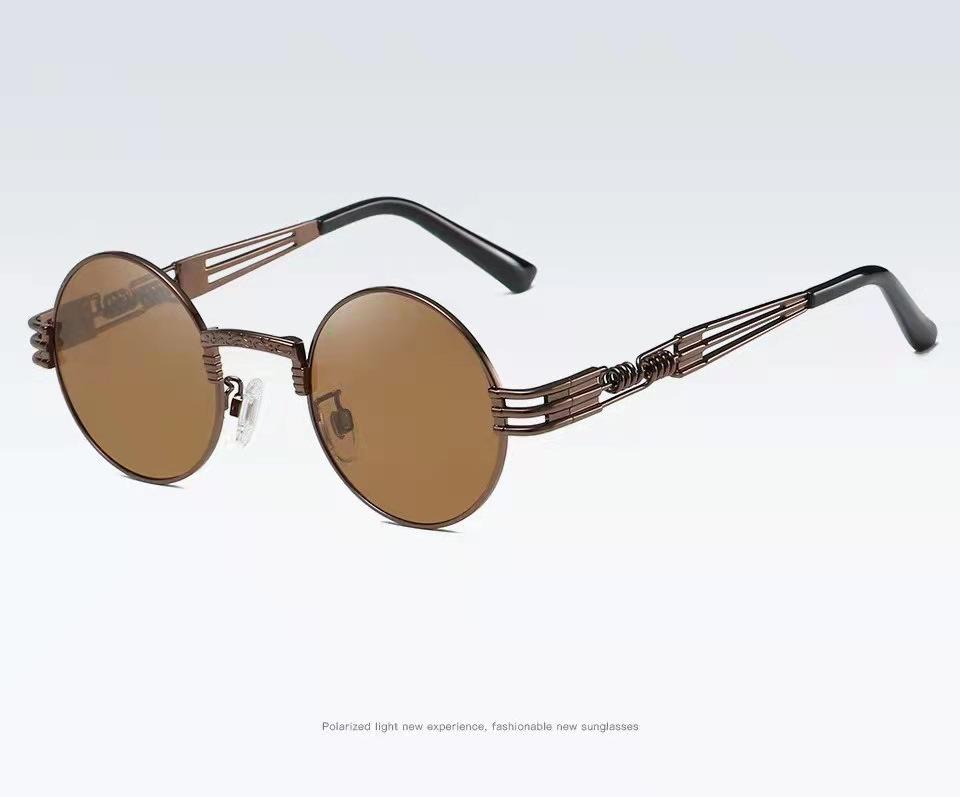 New Punk Sunglasses Personalized Small Round Frame Prince Glasses European and American Fashion Sunglasses Factory Direct Sales Trend