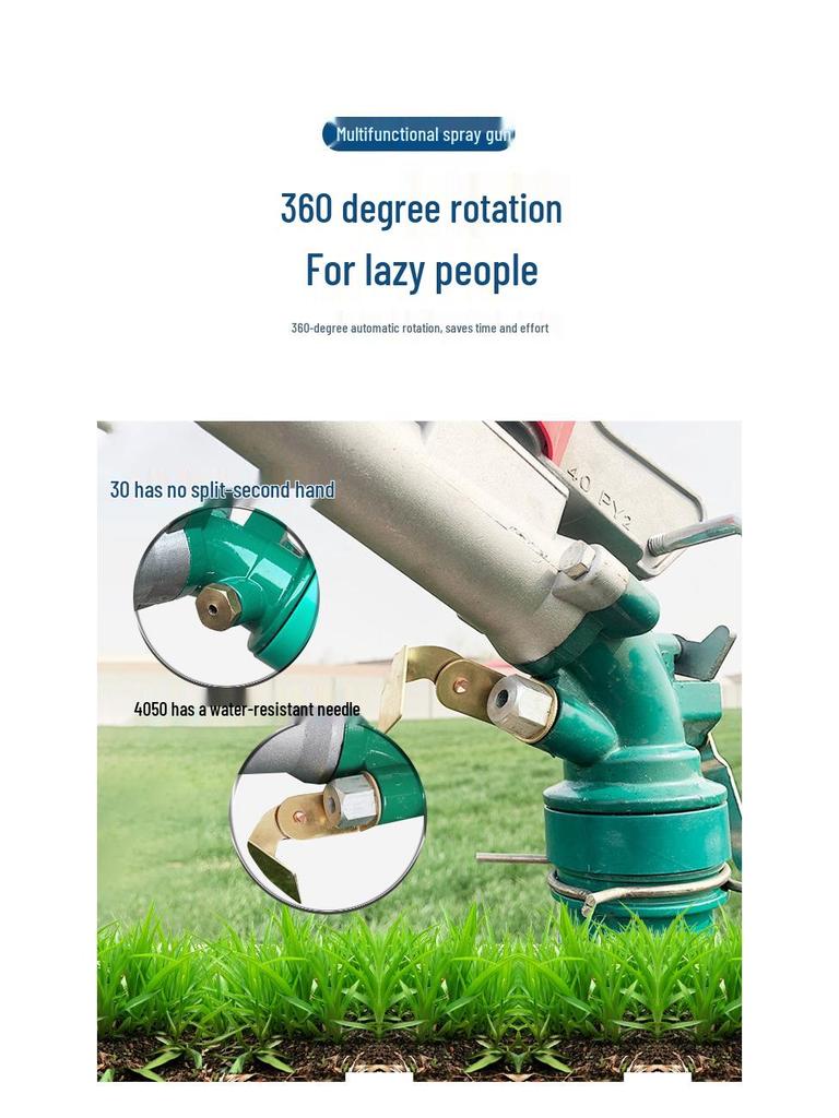 360° Rotating Agricultural Garden Sprinkler for Farmland Irrigation and Atomization