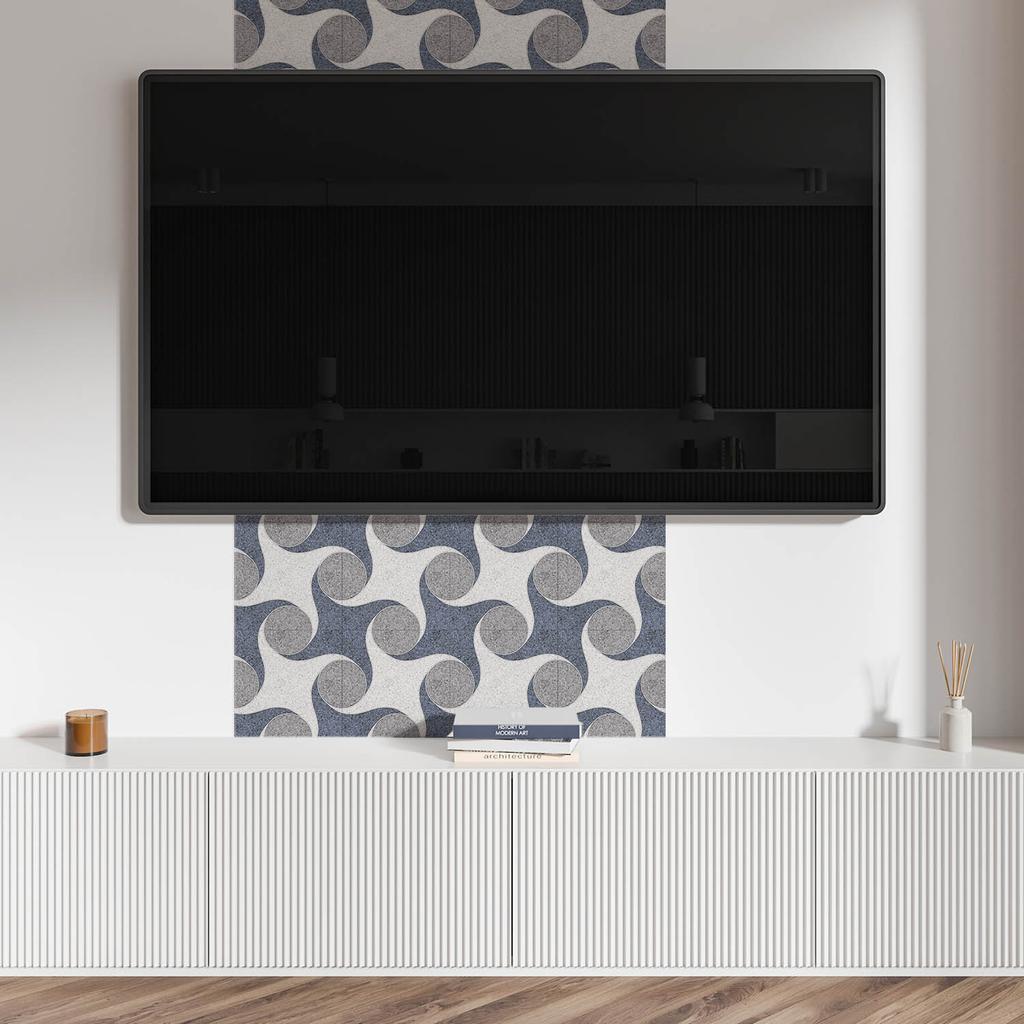 Vinyl Wall Tile Decoration For Office Abstract Mosaic Pattern 10X40X20 Cm