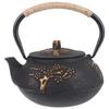 Durable Plum Blossom Design Cast Iron Teapot Iron 0.9L Capacity Cast Iron Kettle Elegant 30oz Capacity Tea Kettle Tea Lovers