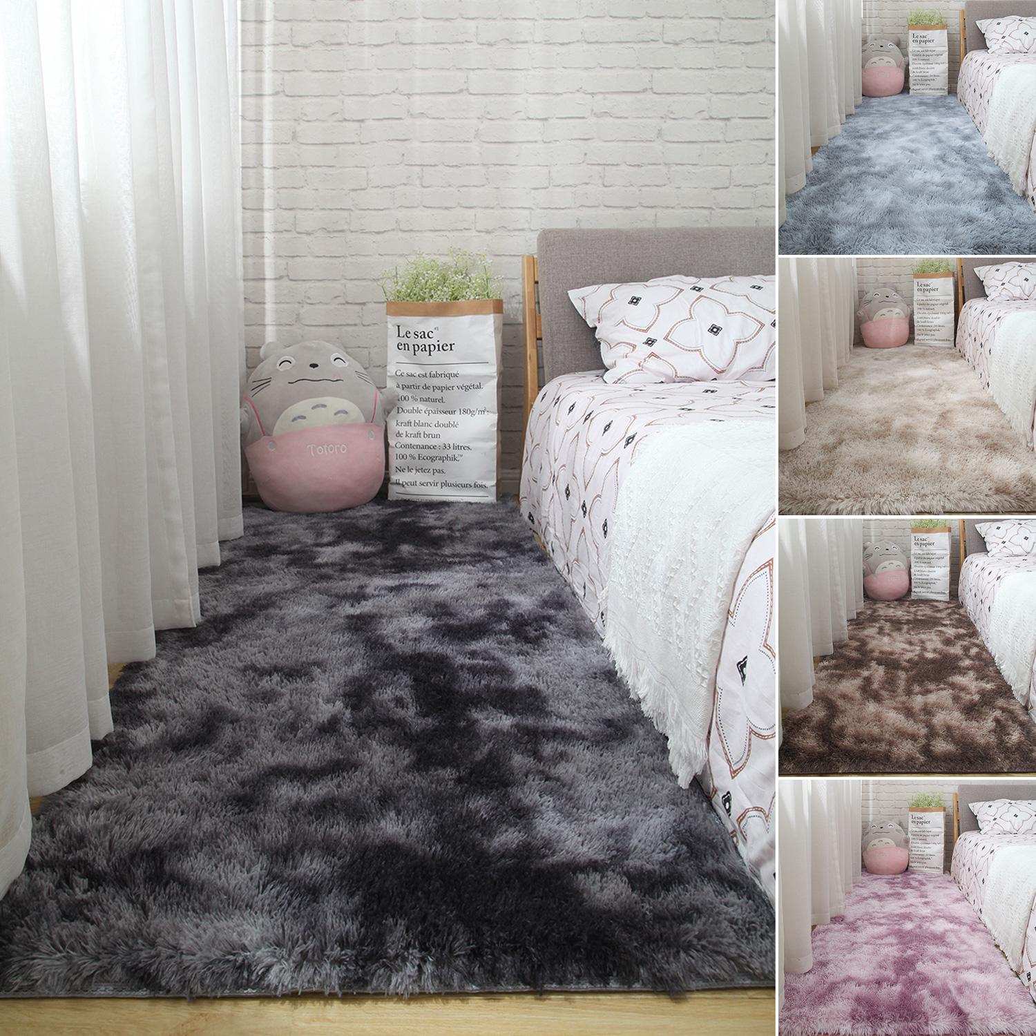 

Коврик Коврик Украшение Гостиная Ковер Домашний Ombre Дверь Пушистый Коврик Пол 120cm*160cm темно-серого