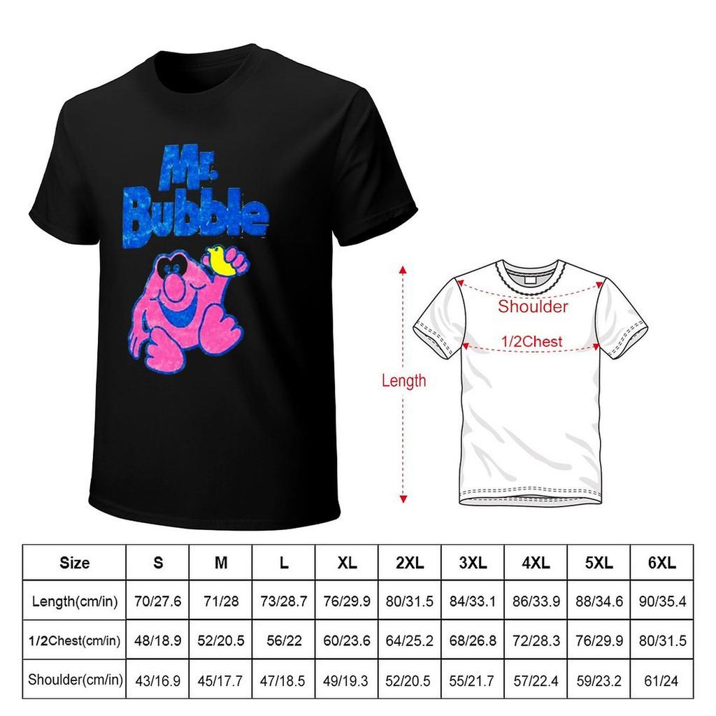 Mr Bubble TShirt Korean Fashion New Gifts and Tshirts Funny Tshirt Blacks Plain Black T Shirts Men