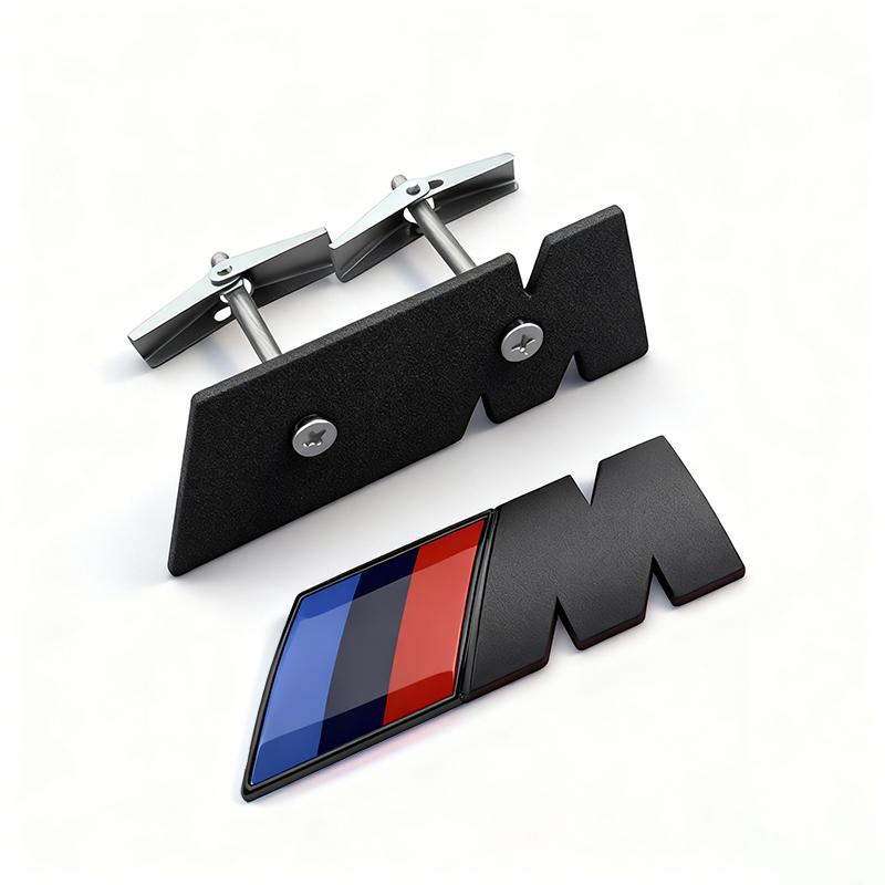 Car Front Grille M Badge Emblem Decoration Accessories Sticker For BMW M E46 E90 E60 F30 F10 E39 E36 F20 G30 G20 E87 E92 E91 E30 pdzr82
