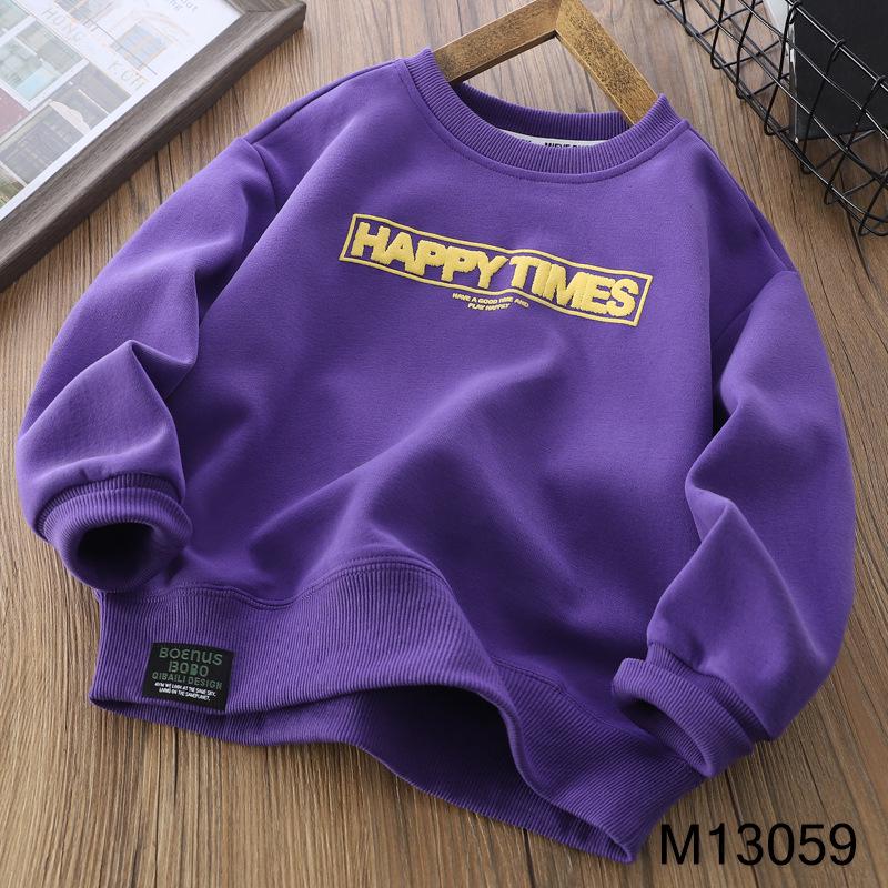 

Детский свитшот с цветными блоками, Осень 2025 - Круглый вырез, Повседневный свободный крой, Корейский стиль 120cm