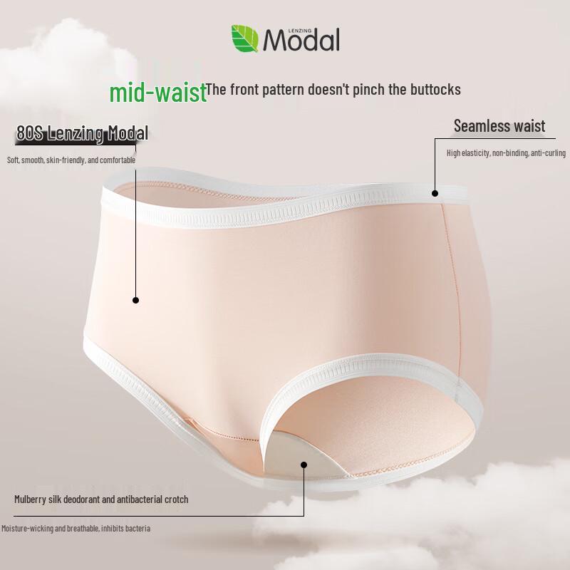 2025 New Women's Seamless Modal Antibacterial Briefs