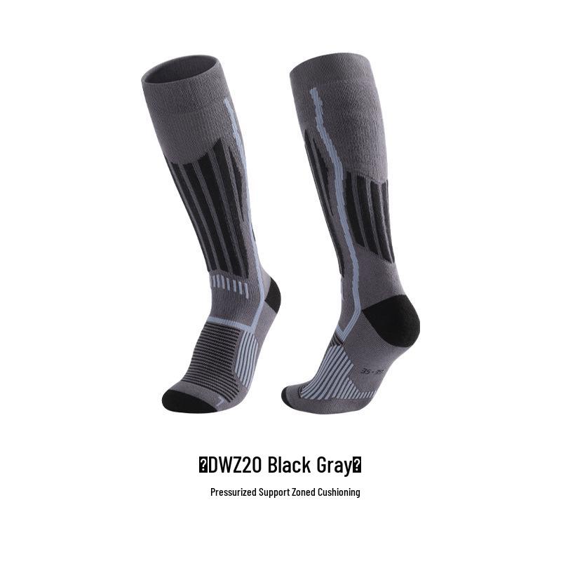 Unisex Winter Wool Ski Socks - Warm, Quick-Dry, Fleece-Lined, High-Top Compression for Outdoor Sports