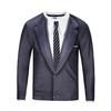 Women Faux Two Piece Suits Tops O Neck Long Sleeve 3d Print T Shirt