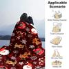 1pc Merry Christmas Printing Lightweight Flannel Blanket, Comfortable and Warm Blanket, for Camping Sofa Bed and Couch Office, in All Seasons
