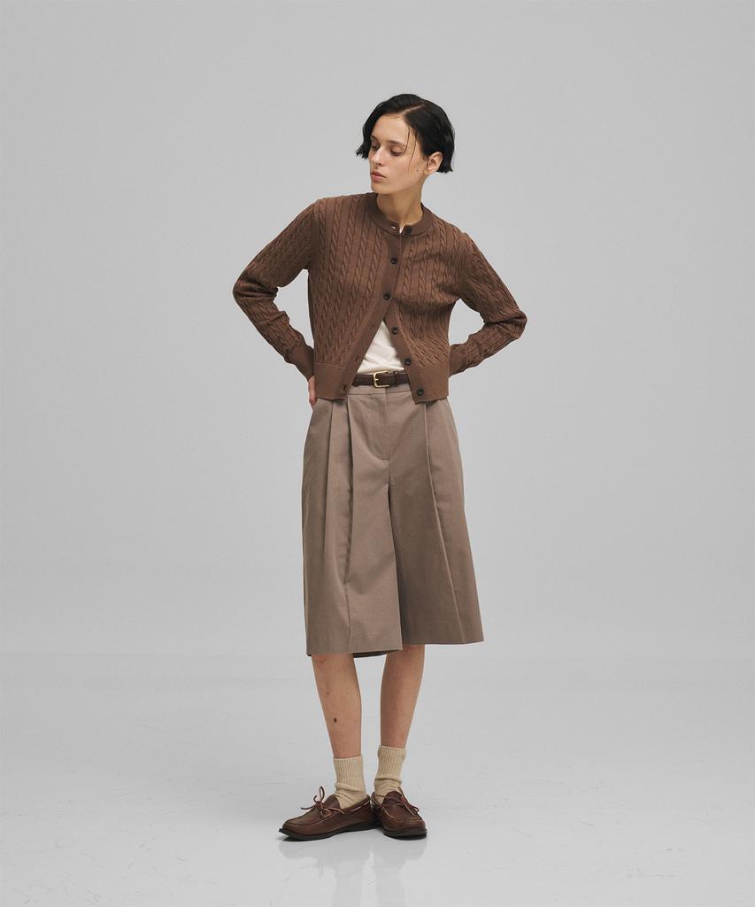 ANOTHER OFFICE WOMEN W. Officer Bermuda Pants (Dark Mink)