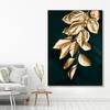 Moderne Goldene Blätter Grüne Pflanze Bild Poster Leinwand Druck Malerei Wand Kunst Gang Wohnzimmer Wohnkultur Cuadros Dekoration