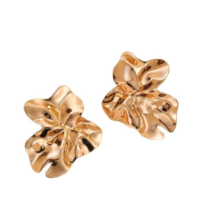 Retro Exaggerated Metal Irregular Earrings For Women